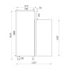Réfrigérateur en acier inox + AL 1200 LTR 1340 x 810 x 2010 mm 7450.0405