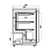 Congélateur en acier inox 1 porte 120L 600 x 585 x 845 mm 7450.0565