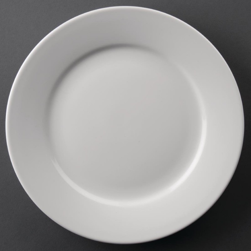 Assiettes à bord large Olympia Athena 228mm (Lot de 12) CC208 Olympia Assiettes à bord large Olympia Athena 228mm (Lot de 12) CC208 Olympia