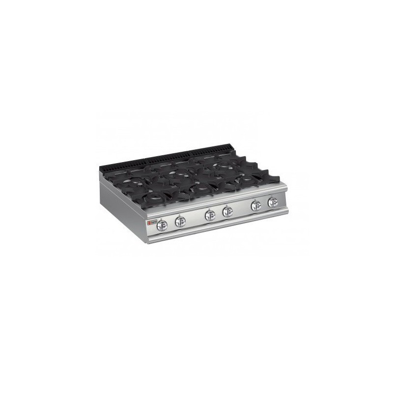 Plaque de cuisson Top 6 feux vifs gaz Gamme 900 Baron 90PCG120 Plaque de cuisson Top 6 feux vifs gaz Gamme 900 Baron 90PCG120