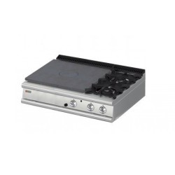 Plaque de cuisson top 2 feux vifs gaz plaque coup de feu Gamme 900 Baron 90TPG121SX