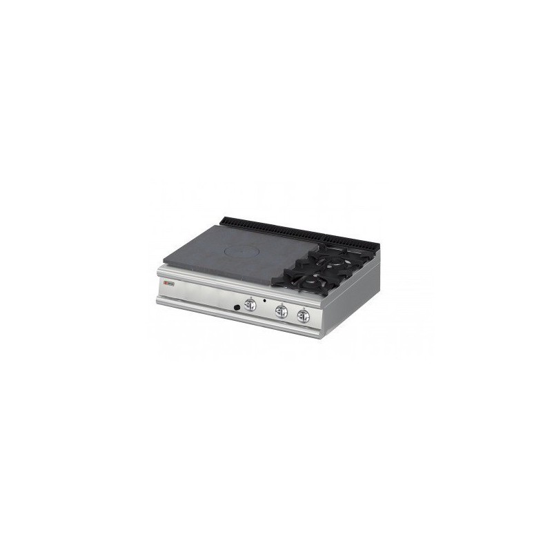 Plaque de cuisson top 2 feux vifs gaz plaque coup de feu Gamme 900 Baron 90TPG121SX Plaque de cuisson top 2 feux vifs gaz plaque coup de feu Gamme 900 Baron 90TPG121SX