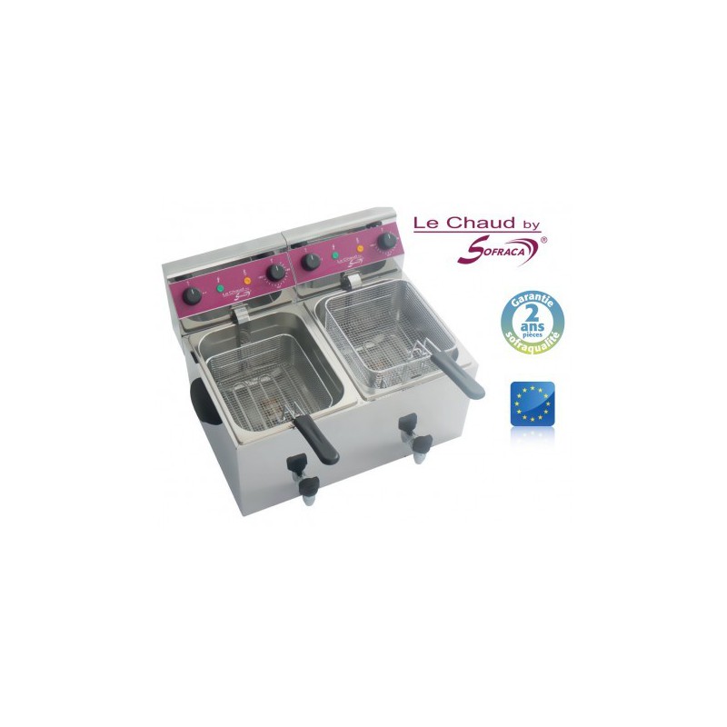 Friteuse électrique de table - 2 x 8 Litres - SOFRACA - ACF69N Friteuse électrique de table - 2 x 8 Litres - SOFRACA - ACF69N