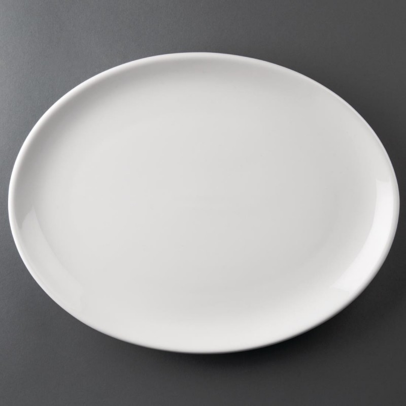 Assiettes ovales Olympia Athena 305 x 241mm (Lot de 6) CC212 Olympia Assiettes ovales Olympia Athena 305 x 241mm (Lot de 6) CC212 Olympia