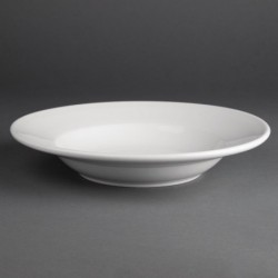 Assiettes à soupe et pâtes Olympia Athena 228mm 210ml (lot de 6) CC214 Olympia