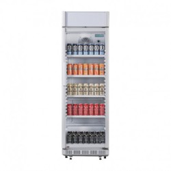 ARMOIRE RÉFRIGÉRÉE 1 PORTE VITRÉE AVEC CAISSON LUMINEUX POLAR SÉRIE C 346L CC064