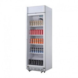 ARMOIRE RÉFRIGÉRÉE 1 PORTE VITRÉE AVEC CAISSON LUMINEUX POLAR SÉRIE C 346L CC064