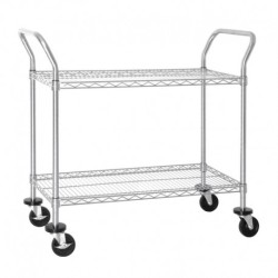 CHARIOT DE DÉBARRASSAGE CHROMÉ VOGUE 2 NIVEAUX CC430