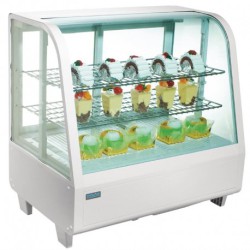 Vitrine réfrigérée de comptoir blanche Polar Série C 100L CC666