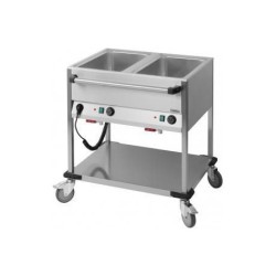 Chariot Bain Marie à eau 2 x GN 1/1 horizontale Casselin CCBM2H