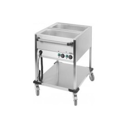 Chariot bain marie à eau 2 x GN 1/1 verticale Casselin CCBM2V