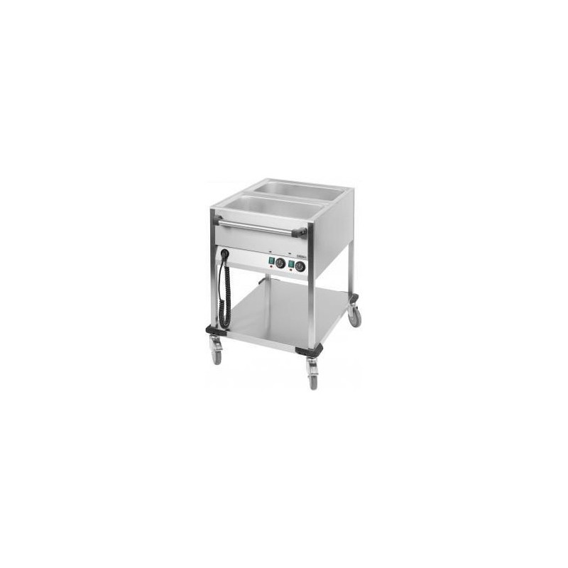 Chariot bain marie à eau 2 x GN 1/1 verticale Casselin CCBM2V Chariot bain marie à eau 2 x GN 1/1 verticale Casselin CCBM2V