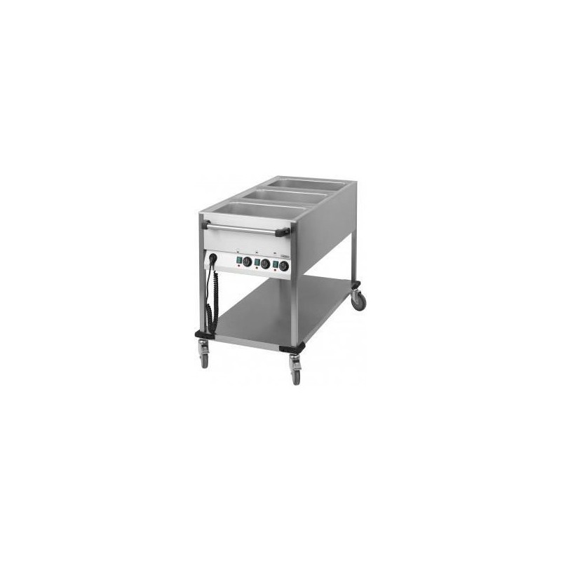 Chariot bain marie à eau 3 x GN 1/1 verticale Casselin CCBM3V Chariot bain marie à eau 3 x GN 1/1 verticale Casselin CCBM3V