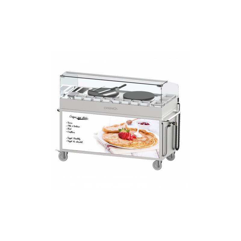 CHARIOT À CRÊPIÈRES DOUBLE 40 ENCASTRÉES CASSELIN CCHCCD40E CHARIOT À CRÊPIÈRES DOUBLE 40 ENCASTRÉES CASSELIN CCHCCD40E