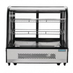 Vitrine réfrigérée de comptoir noire Polar Série G 120L CD229