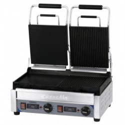 Grill Panini double Premium Mixte avec minuteur CASSELIN CGP2HRBLPT