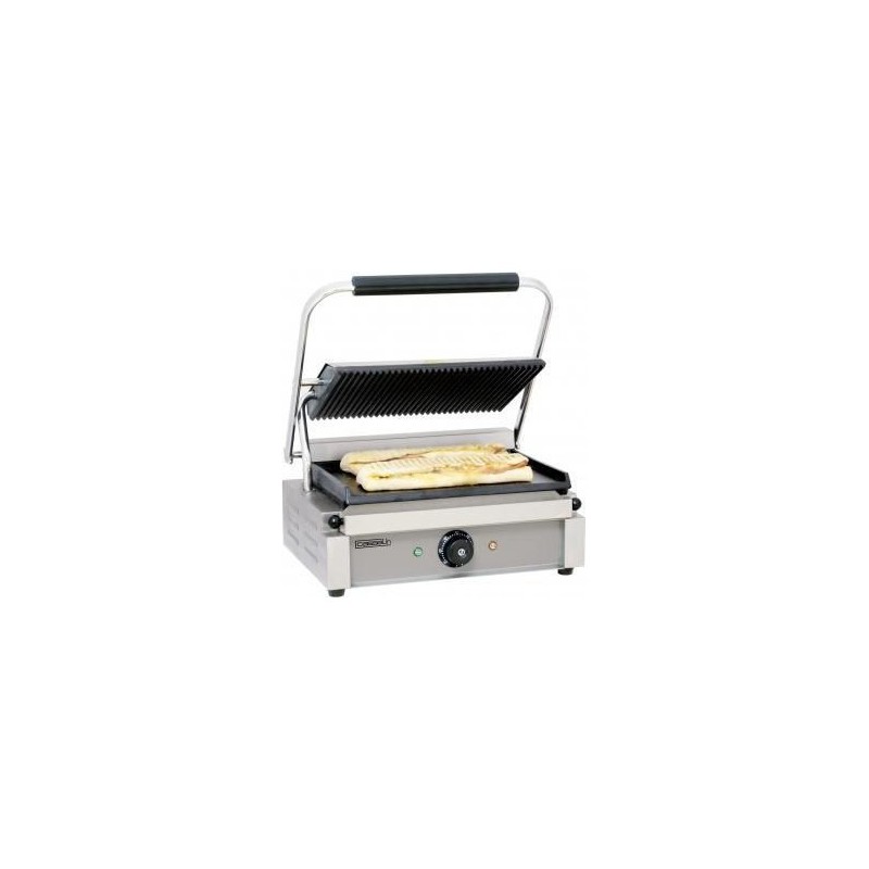 Grill panini rainurée lisse Grill panini rainurée lisse