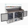 COMPTOIR DE PRÉPARATION PIZZA ET SALADE RÉFRIGÉRÉ 3 PORTES 368L CN267