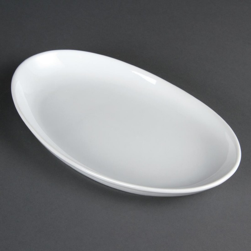 Assiettes creuses ovales blanches Olympia Whiteware 304mm (lot de 4) CC890 Olympia Assiettes creuses ovales blanches Olympia Whiteware 304mm (lot de 4) CC890 Olympia
