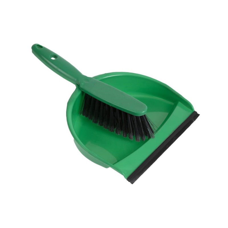 Set balayette à poils doux et pelle Jantex vert CC933 Jantex Set balayette à poils doux et pelle Jantex vert CC933 Jantex