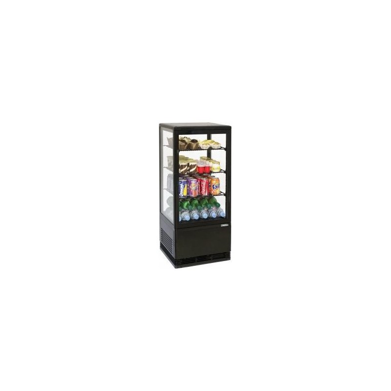 Mini vitrine réfrigérée positive 78L Noire Mini vitrine réfrigérée positive 78L Noire