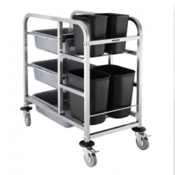 CHARIOT DE CANTINE EN ACIER INOXYDABLE VOGUE DK738