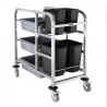 CHARIOT DE CANTINE EN ACIER INOXYDABLE VOGUE DK738