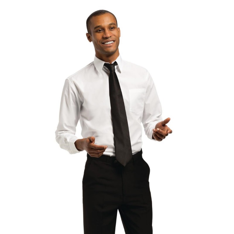 Chemise mixte Uniform Works manches longues blanche L A730-L Chef Works Chemise mixte Uniform Works manches longues blanche L A730-L Chef Works