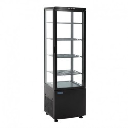 Vitrine réfrigérée avec portes incurvées Polar Série C noire 235L DP289