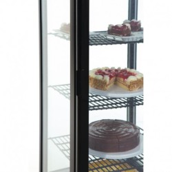 Vitrine réfrigérée avec portes incurvées Polar Série C noire 235L DP289
