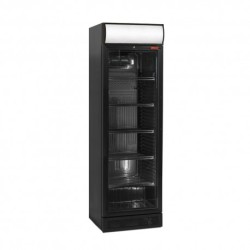 Vitrine ventIilée positive 380 litres noire avec caisson lumineux Diamond DRINK-38V/Z6