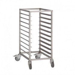 Chariot à glissières inox Gastro M 600x400mm 10 niveaux DS456