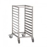 Chariot à glissières inox Gastro M 600x400mm 10 niveaux DS456