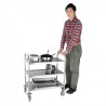 CHARIOT DE DÉBARRASSAGE INOX 3 NIVEAUX PETITE TAILLE VOGUE F993