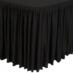 Nappe et juponnage noirs - modèle froncé CD397 Dena