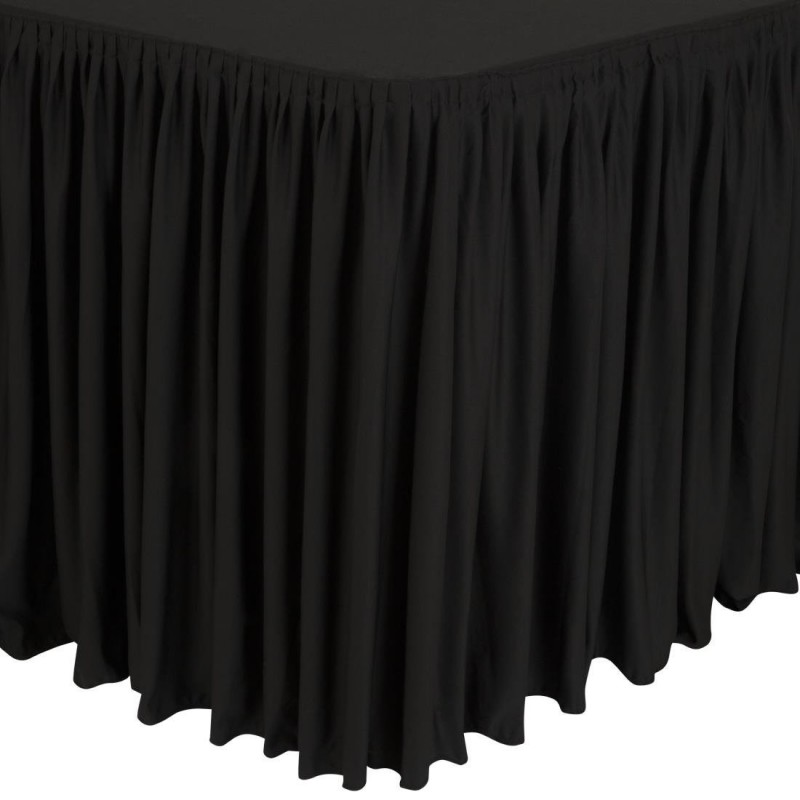Nappe et juponnage noirs - modèle froncé CD397 Dena Nappe et juponnage noirs - modèle froncé CD397 Dena