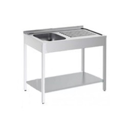 80x50x85/88 cm Distform FSD15080 Plonge avec bâti bac à gauche