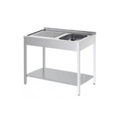 80x50x85/88 cm Distform FSD15080 Plonge avec bâti bac à gauche