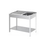 80x50x85/88 cm Distform FSD15080 Plonge avec bâti bac à gauche
