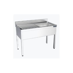 80x50x85/88 cm Distform FSD50080 Plonge avec bâti bac à gauche et égouttoir acier inoxydable