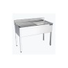 80x50x85/88 cm Distform FSD50080 Plonge avec bâti bac à gauche et égouttoir acier inoxydable