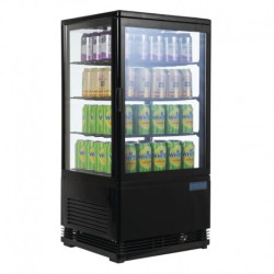 Vitrine réfrigérée positive noire Polar Série C 68L G211