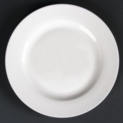 Assiettes rondes à bord large Olympia Lumina 200mm (Lot de 6) CD623 Olympia