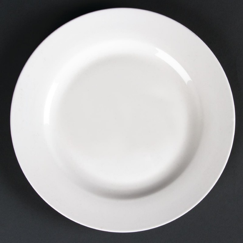 Assiettes rondes à bord large Olympia Lumina 200mm (Lot de 6) CD623 Olympia Assiettes rondes à bord large Olympia Lumina 200mm (Lot de 6) CD623 Olympia