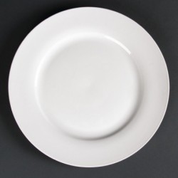 Assiettes rondes à bord large Olympia Lumina 270mm (Lot de 4) CD625 Olympia