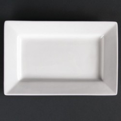 Assiettes rectangulaires à bord large Olympia Lumina 200 x 130mm (Lot de 6) CD629 Olympia