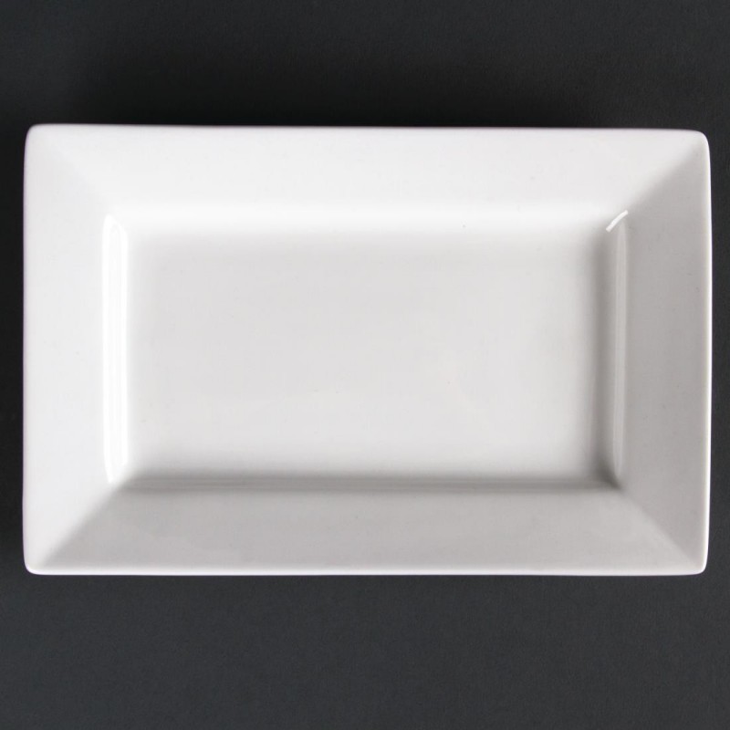 Assiettes rectangulaires à bord large Olympia Lumina 200 x 130mm (Lot de 6) CD629 Olympia Assiettes rectangulaires à bord large Olympia Lumina 200 x 130mm (Lot de 6) CD629 Olympia
