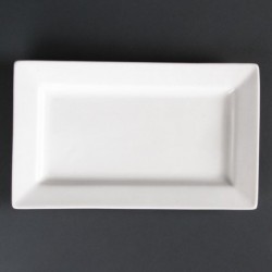 Assiettes rectangulaires à bord large Olympia Lumina 257 x 155mm (Lot de 4) CD630 Olympia