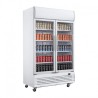 950L -  POLAR GE580 - ARMOIRE RÉFRIGÉRÉE 2 PORTES VITRÉES AVEC CAISSON LUMINEUX SÉRIE G