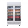 950L -  POLAR GE580 - ARMOIRE RÉFRIGÉRÉE 2 PORTES VITRÉES AVEC CAISSON LUMINEUX SÉRIE G